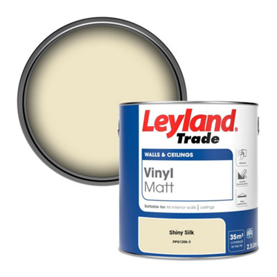 Leyland Trade Vinyl Matt Walls & Ceilings Emulsion Paint Shiny Silk (Ppg1206-3) 2.5L from B&Q