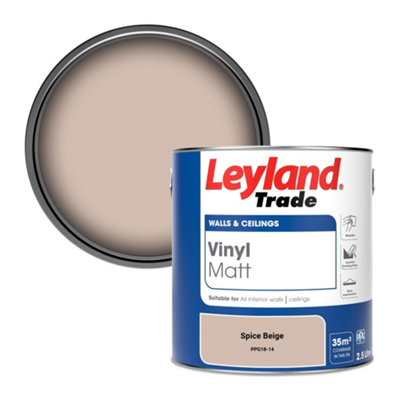 Leyland Trade Vinyl Matt Walls & Ceilings Emulsion Paint Spice Beige (Ppg18-14) 2.5L from B&Q