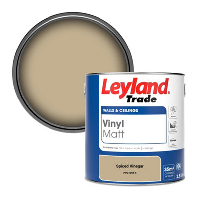 Leyland Trade Vinyl Matt Walls & Ceilings Emulsion Paint Spiced Vinegar (Ppg1098-4) 2.5L from B&Q