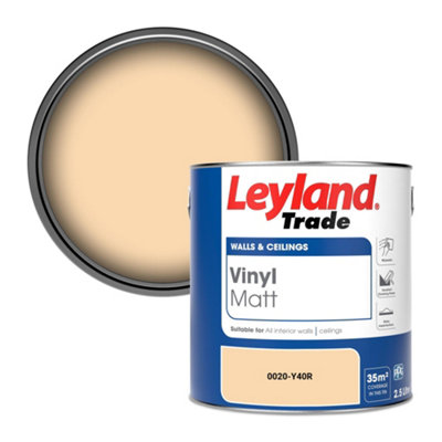 Leyland Trade Vinyl Matt Walls & Ceilings Emulsion Paint (0020-Y40R) 2.5L from B&Q