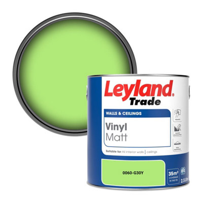 Leyland Trade Vinyl Matt Walls & Ceilings Emulsion Paint (0060-G30Y) 2.5L from B&Q