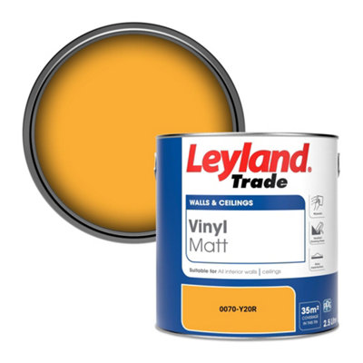 Leyland Trade Vinyl Matt Walls & Ceilings Emulsion Paint (0070-Y20R) 2.5L from B&Q