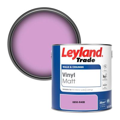 Leyland Trade Vinyl Matt Walls & Ceilings Emulsion Paint (0850-R40B) 2.5L from B&Q