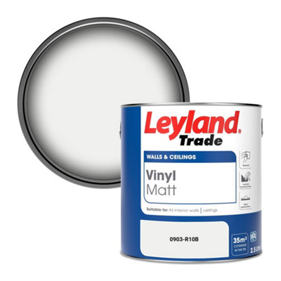 Leyland Trade Vinyl Matt Walls & Ceilings Emulsion Paint (0903-R10B) 2.5L from B&Q