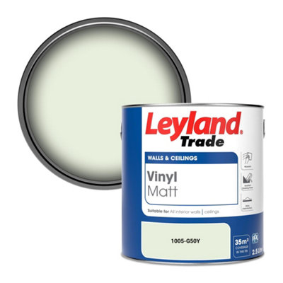 Leyland Trade Vinyl Matt Walls & Ceilings Emulsion Paint (1005-G50Y) 2.5L from B&Q