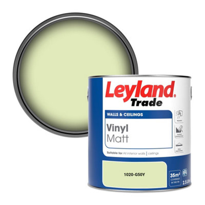 Leyland Trade Vinyl Matt Walls & Ceilings Emulsion Paint (1020-G50Y) 2.5L from B&Q