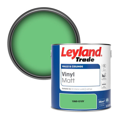Leyland Trade Vinyl Matt Walls & Ceilings Emulsion Paint (1060-G10Y) 2.5L from B&Q