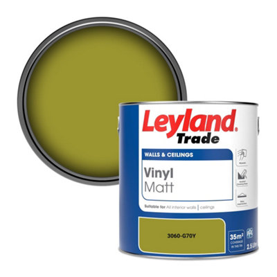 Leyland Trade Vinyl Matt Walls & Ceilings Emulsion Paint (3060-G70Y) 2.5L from B&Q
