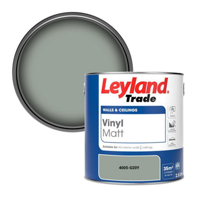 Leyland Trade Vinyl Matt Walls & Ceilings Emulsion Paint (4005-G20Y) 2.5L from B&Q
