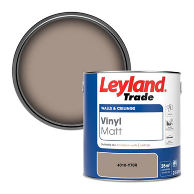 Leyland Trade Vinyl Matt Walls & Ceilings Emulsion Paint (4010-Y70R) 2.5L from B&Q