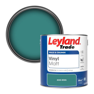Leyland Trade Vinyl Matt Walls & Ceilings Emulsion Paint (4040-B50G) 2.5L from B&Q