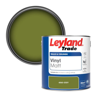Leyland Trade Vinyl Matt Walls & Ceilings Emulsion Paint (4060-G50Y) 2.5L from B&Q