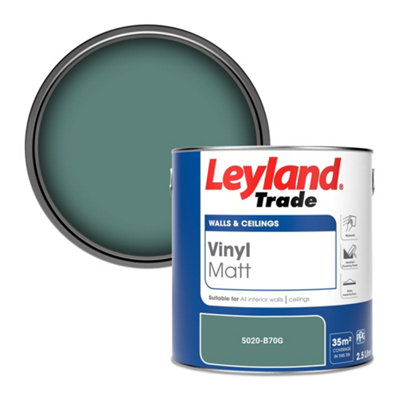 Leyland Trade Vinyl Matt Walls & Ceilings Emulsion Paint (5020-B70G) 2.5L from B&Q
