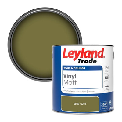 Leyland Trade Vinyl Matt Walls & Ceilings Emulsion Paint (5040-G70Y) 2.5L from B&Q