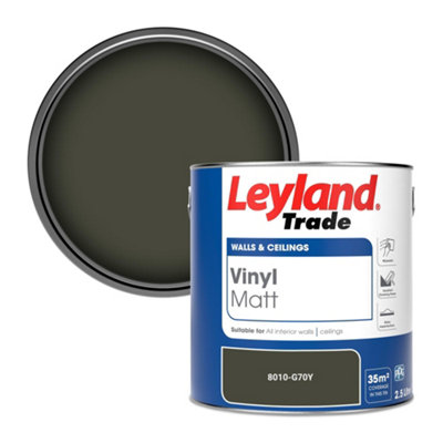 Leyland Trade Vinyl Matt Walls & Ceilings Emulsion Paint (8010-G70Y) 2.5L from B&Q