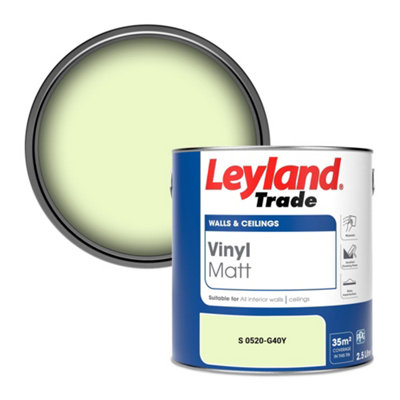Leyland Trade Vinyl Matt Walls & Ceilings Emulsion Paint (S 0520-G40Y) 2.5L from B&Q