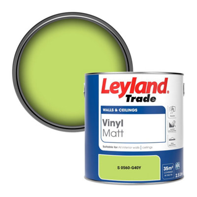Leyland Trade Vinyl Matt Walls & Ceilings Emulsion Paint (S 0560-G40Y) 2.5L from B&Q