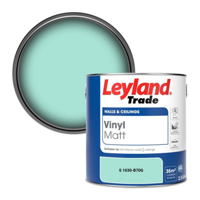 Leyland Trade Vinyl Matt Walls & Ceilings Emulsion Paint (S 1030-B70G) 2.5L from B&Q