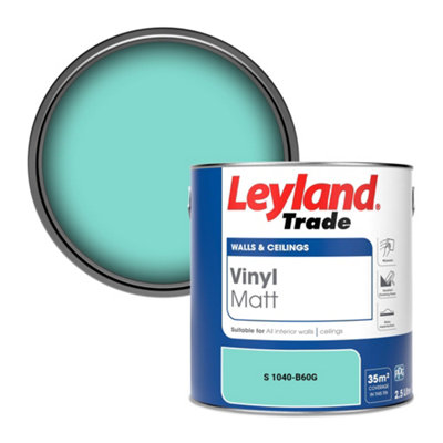 Leyland Trade Vinyl Matt Walls & Ceilings Emulsion Paint (S 1040-B60G) 2.5L from B&Q