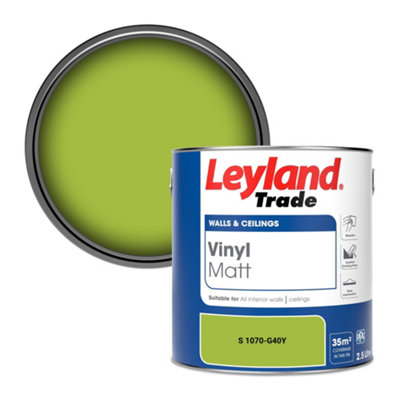Leyland Trade Vinyl Matt Walls & Ceilings Emulsion Paint (S 1070-G40Y) 2.5L from B&Q