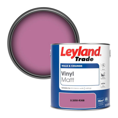 Leyland Trade Vinyl Matt Walls & Ceilings Emulsion Paint (S 2050-R30B) 2.5L from B&Q