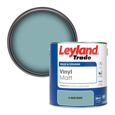 Leyland Trade Vinyl Matt Walls & Ceilings Emulsion Paint (S 3020-B30G) 2.5L from B&Q