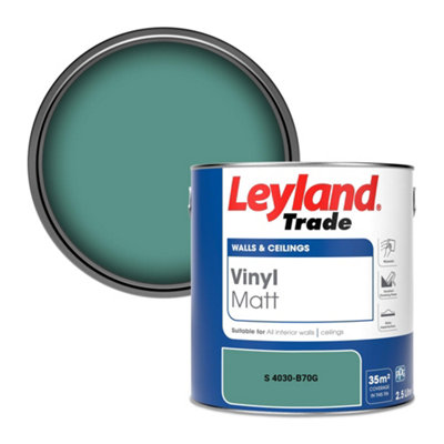 Leyland Trade Vinyl Matt Walls & Ceilings Emulsion Paint (S 4030-B70G) 2.5L from B&Q