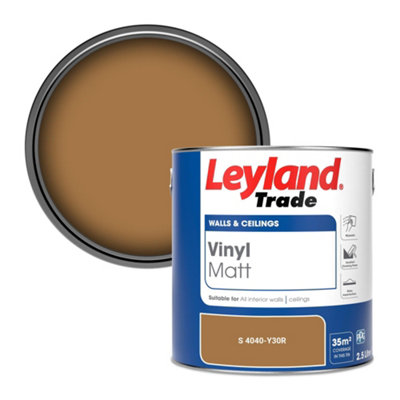 Leyland Trade Vinyl Matt Walls & Ceilings Emulsion Paint (S 4040-Y30R) 2.5L from B&Q