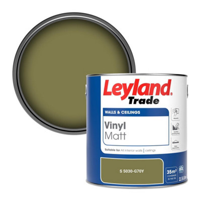 Leyland Trade Vinyl Matt Walls & Ceilings Emulsion Paint (S 5030-G70Y) 2.5L from B&Q