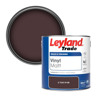 Leyland Trade Vinyl Matt Walls & Ceilings Emulsion Paint (S 7020-R10B) 2.5L from B&Q