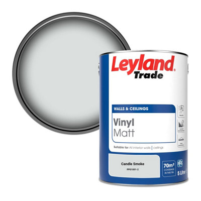 Leyland Trade Vinyl Matt Walls & Ceilings Emulsion Paint Candle Smoke (Ppg1001-2) 5L from B&Q