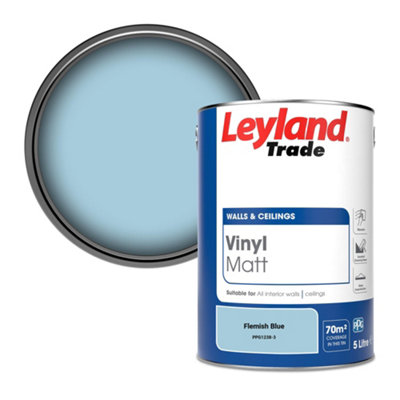Leyland Trade Vinyl Matt Walls & Ceilings Emulsion Paint Flemish Blue (Ppg1238-3) 5L from B&Q