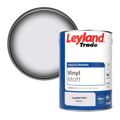 Leyland Trade Vinyl Matt Walls & Ceilings Emulsion Paint Lavender Pearl (Ppg1252-1) 5L from B&Q