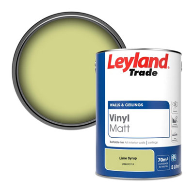 Leyland Trade Vinyl Matt Walls & Ceilings Emulsion Paint Lime Syrup (Ppg1117-3) 5L from B&Q