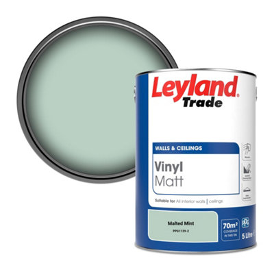 Leyland Trade Vinyl Matt Walls & Ceilings Emulsion Paint Malted Mint (Ppg1139-2) 5L from B&Q