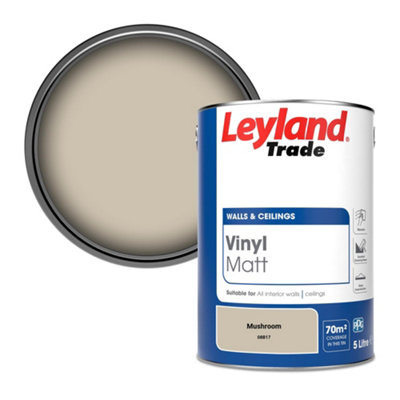 Leyland Trade Vinyl Matt Walls & Ceilings Emulsion Paint Mushroom (08B17) 5L from B&Q