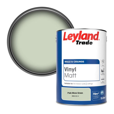 Leyland Trade Vinyl Matt Walls & Ceilings Emulsion Paint Pale Moss Green (Ppg1121-3) 5L from B&Q