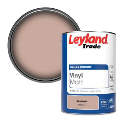 Leyland Trade Vinyl Matt Walls & Ceilings Emulsion Paint Sandpaper (Ppg1062-4) 5L from B&Q