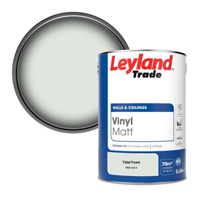 Leyland Trade Vinyl Matt Walls & Ceilings Emulsion Paint Tidal Foam (Ppg1134-2) 5L from B&Q