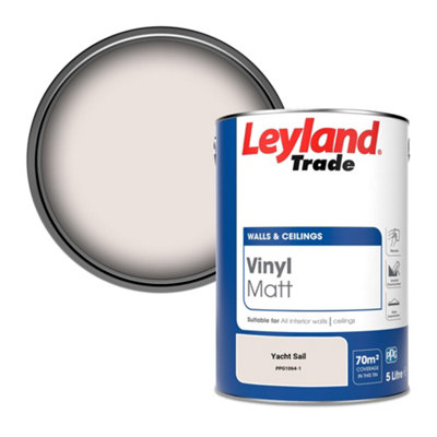 B&Q -  Vinyl Matt Walls & Ceilings Emulsion Paint Yacht Sail (Ppg1064-1) 5L