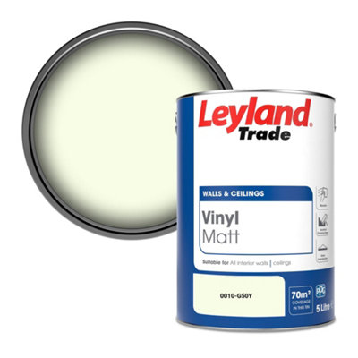 Leyland Trade Vinyl Matt Walls & Ceilings Emulsion Paint (0010-G50Y) 5L from B&Q