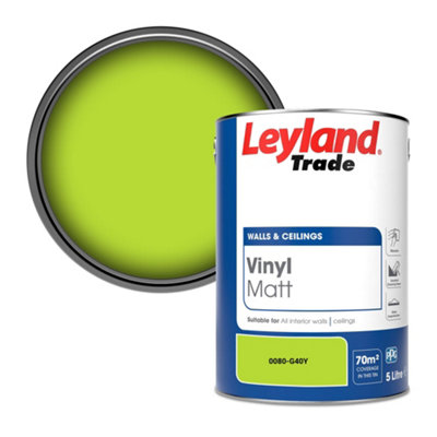 Leyland Trade Vinyl Matt Walls & Ceilings Emulsion Paint (0080-G40Y) 5L from B&Q