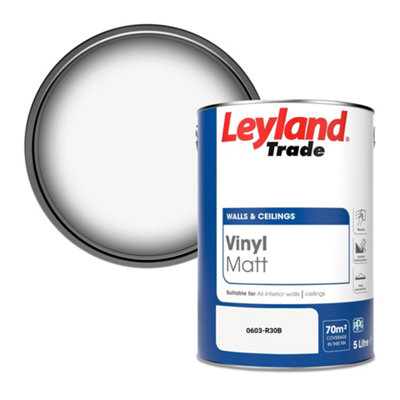Leyland Trade Vinyl Matt Walls & Ceilings Emulsion Paint (0603-R30B) 5L from B&Q
