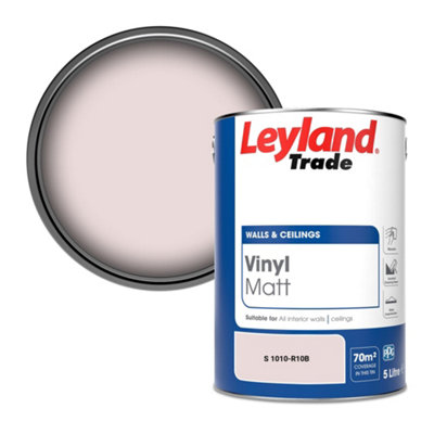 Leyland Trade Vinyl Matt Walls & Ceilings Emulsion Paint (S 1010-R10B) 5L from B&Q