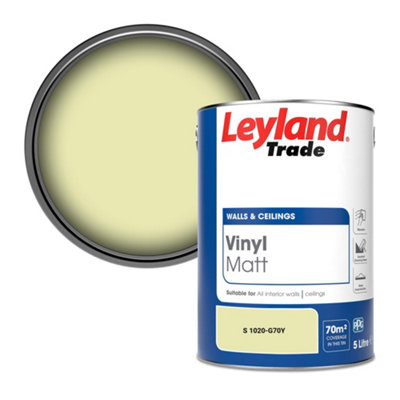 Leyland Trade Vinyl Matt Walls & Ceilings Emulsion Paint (S 1020-G70Y) 5L from B&Q