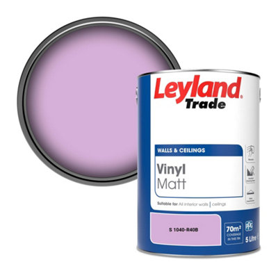 B&Q -  Vinyl Matt Walls & Ceilings Emulsion Paint (S 1040-R40B) 5L