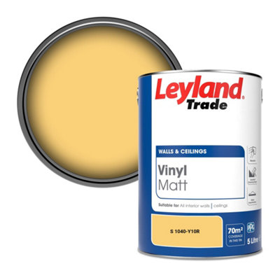 Leyland Trade Vinyl Matt Walls & Ceilings Emulsion Paint (S 1040-Y10R) 5L from B&Q