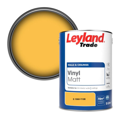 Leyland Trade Vinyl Matt Walls & Ceilings Emulsion Paint (S 1060-Y10R) 5L from B&Q