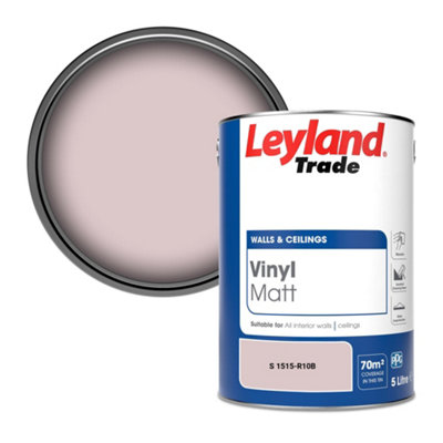 Leyland Trade Vinyl Matt Walls & Ceilings Emulsion Paint (S 1515-R10B) 5L from B&Q