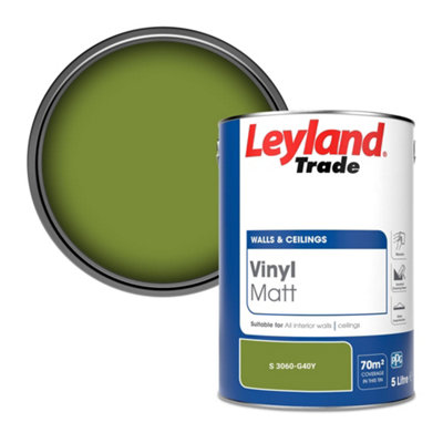 Leyland Trade Vinyl Matt Walls & Ceilings Emulsion Paint (S 3060-G40Y) 5L from B&Q
